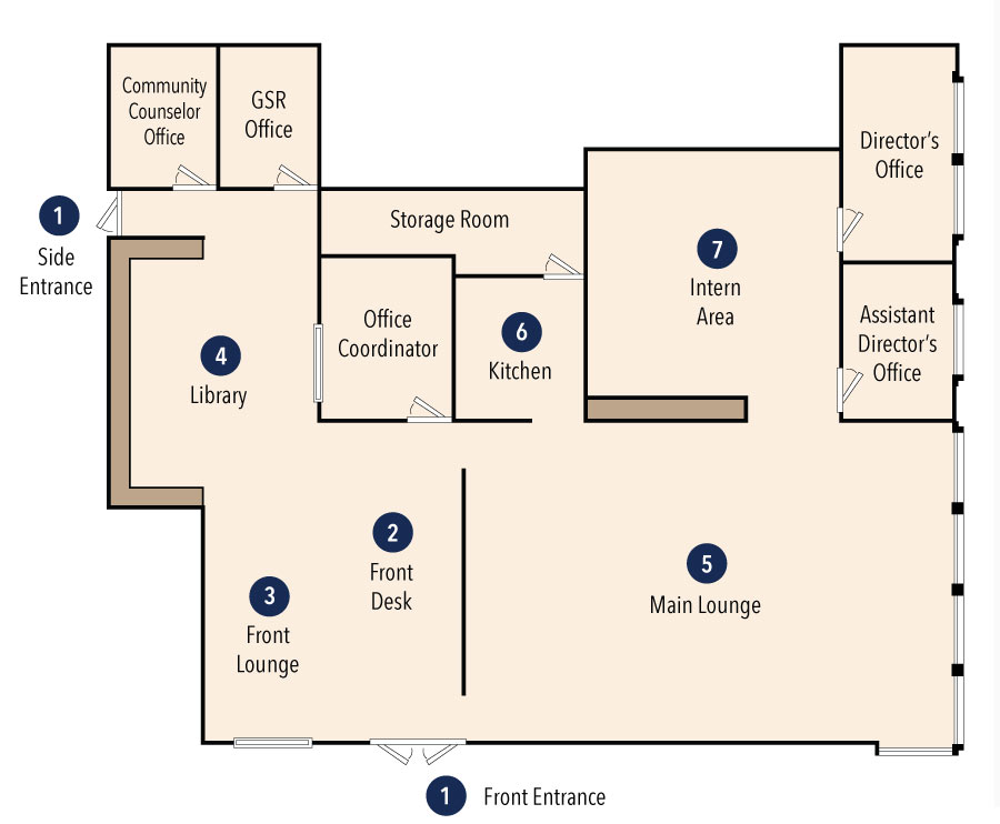 Floor Plan of LGBTQIA Resource Center