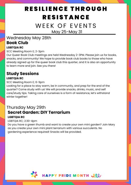  A colorful calendar highlighting events and celebrations for Pride Month, featuring rainbow motifs and important dates.